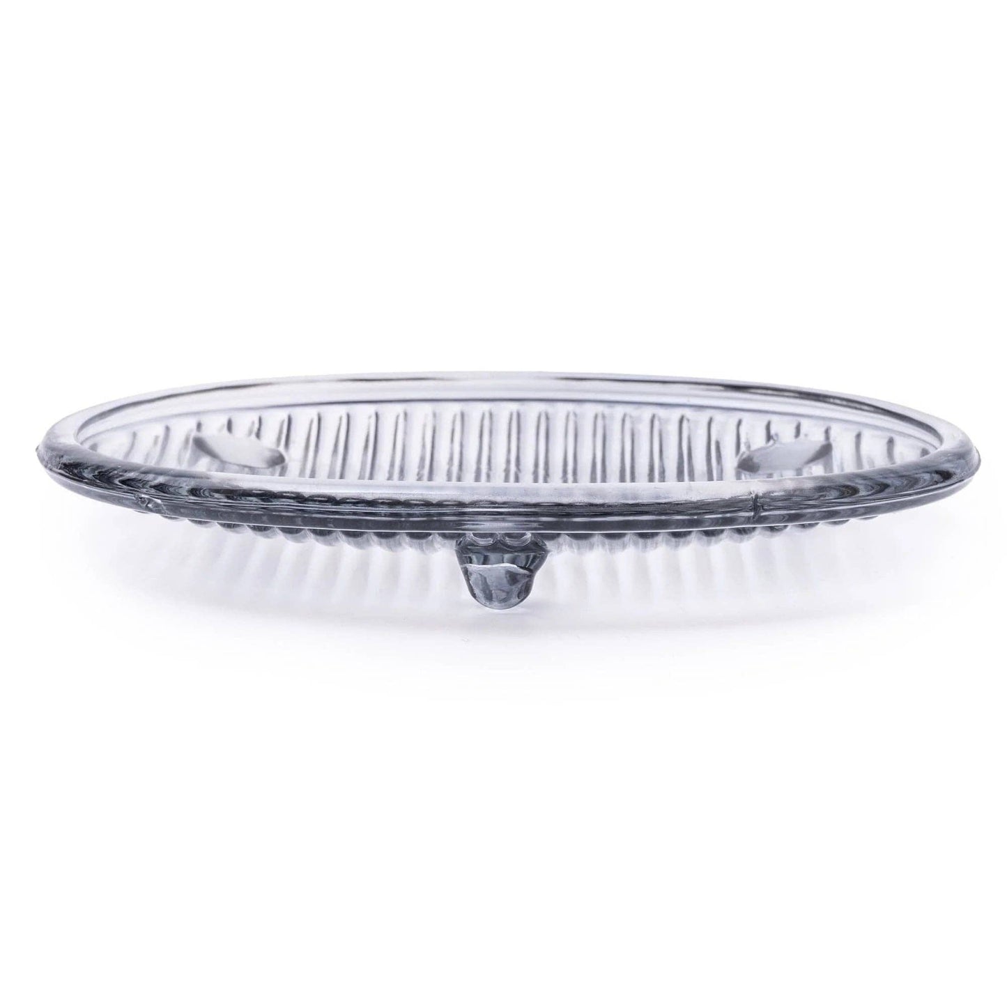 Glass Soap Dish in Smoked Clear