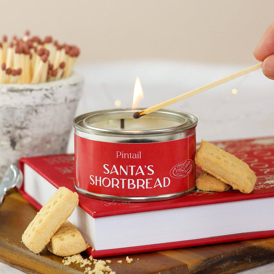 Santa's Shortbread Pintail Paint Pot Candle