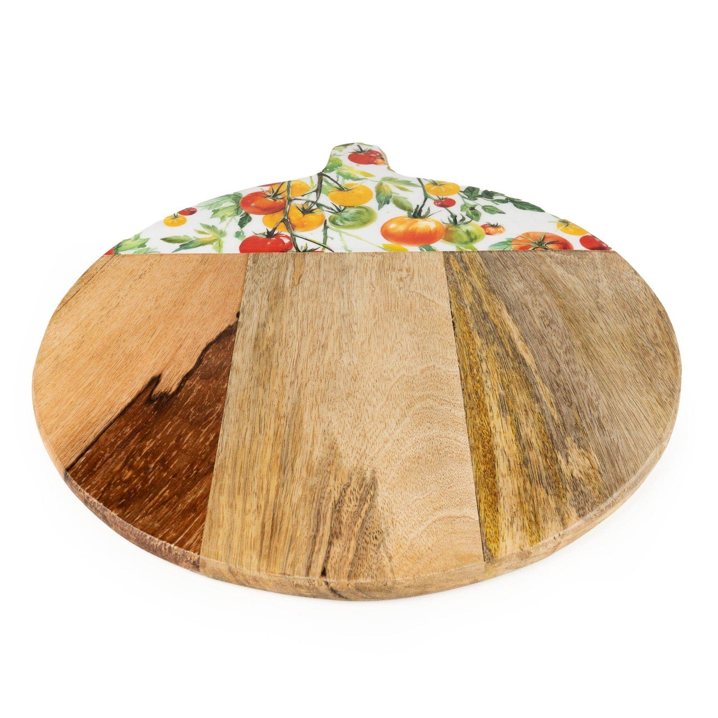Handcrafted Tomato Round Pizza Board Mango Wood
