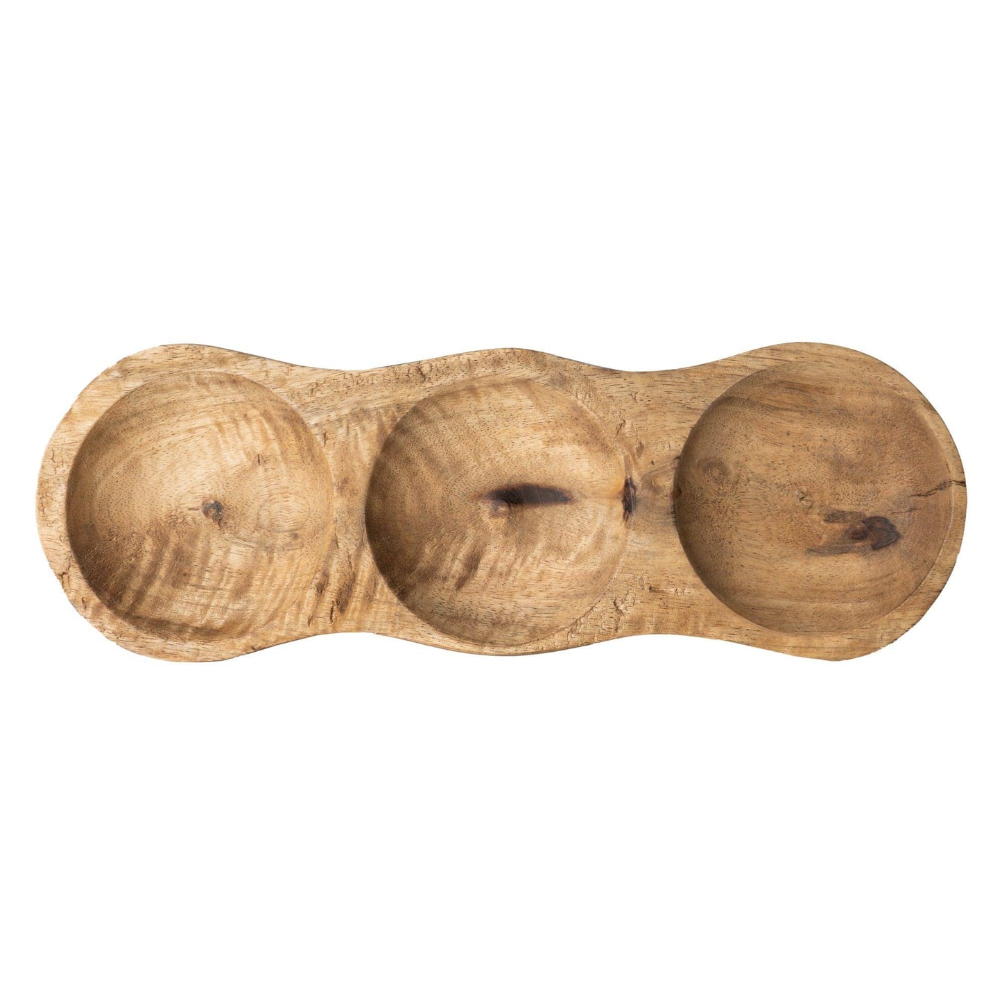 3-Section Dip Dish Mango Wood