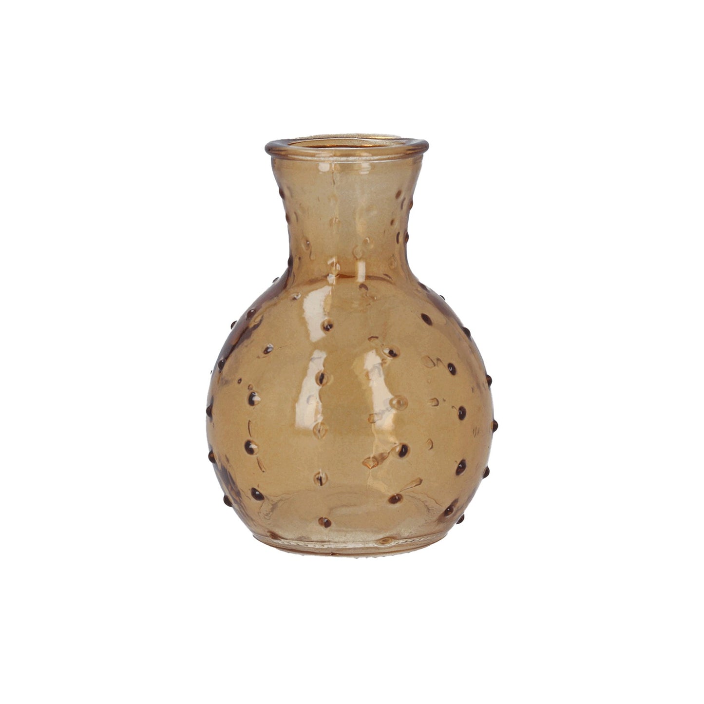 Light Amber Dimple Mini Bud Vase