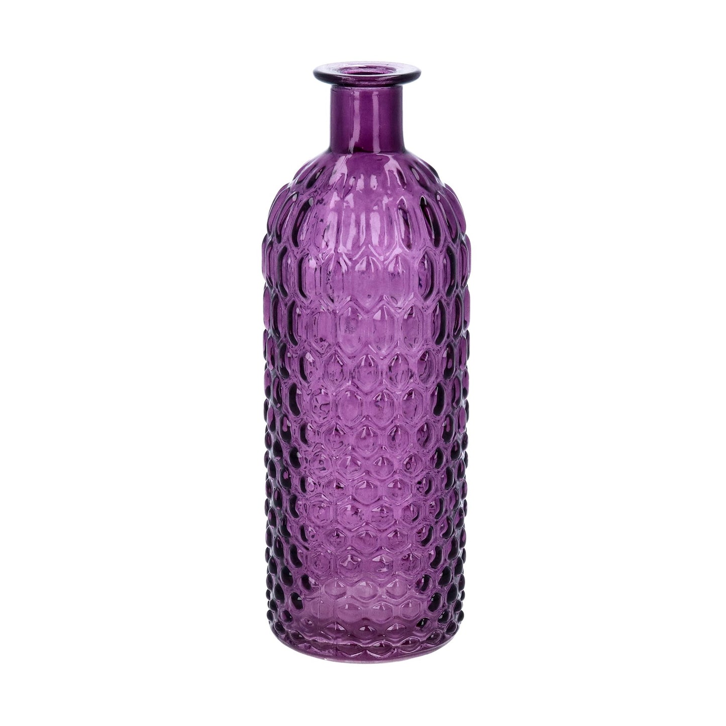 Purple Honeycomb Glass Vase