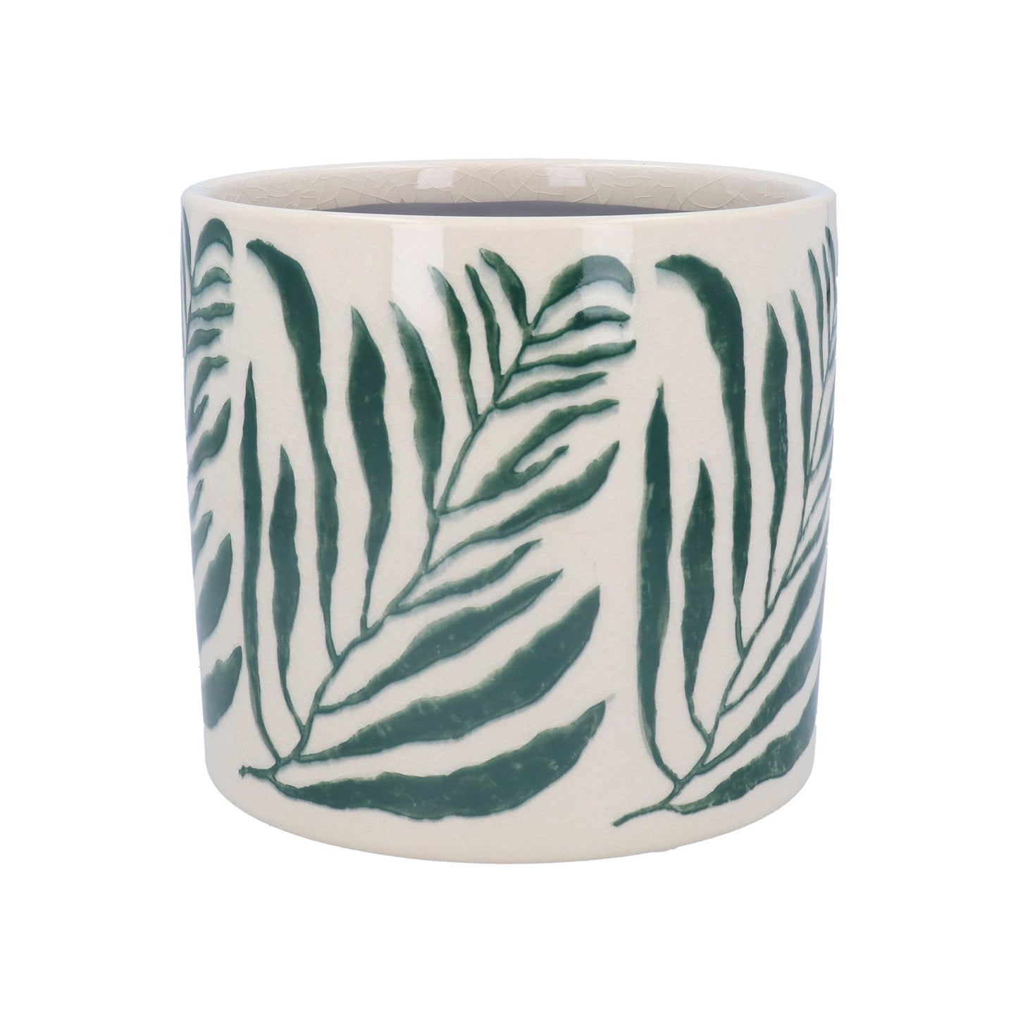 Green Branch Ceramic Medium Planter