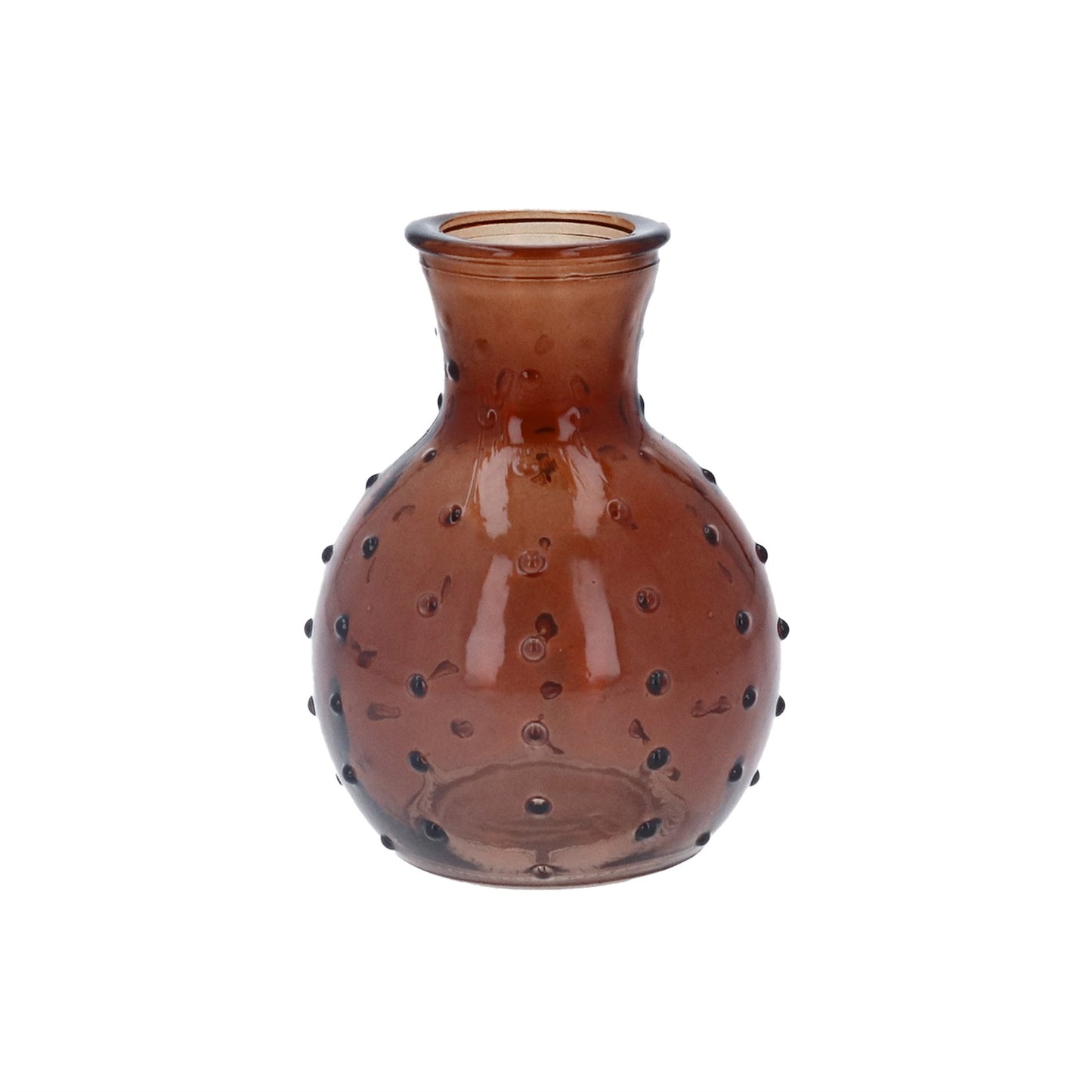 Amber Dimple Mini Bud Vase