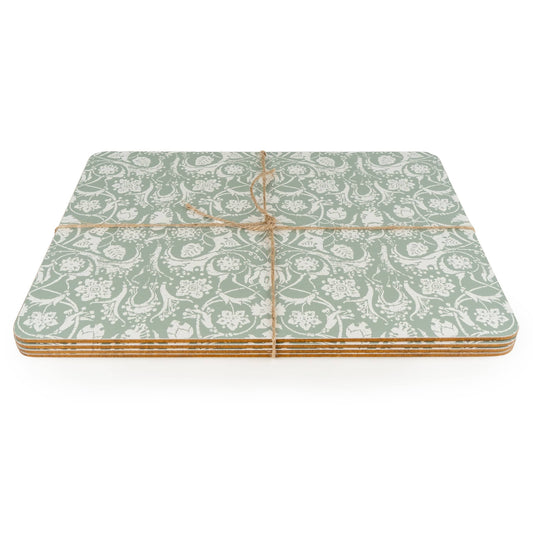 Jeff Banks Set of 4 Jacquard Sage Green Placemats