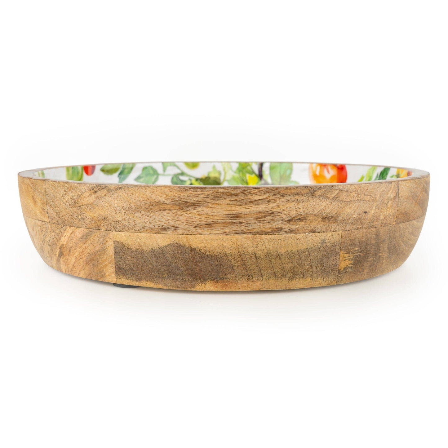 Handcrafted Tomato Rounded Mango Wood Bowl