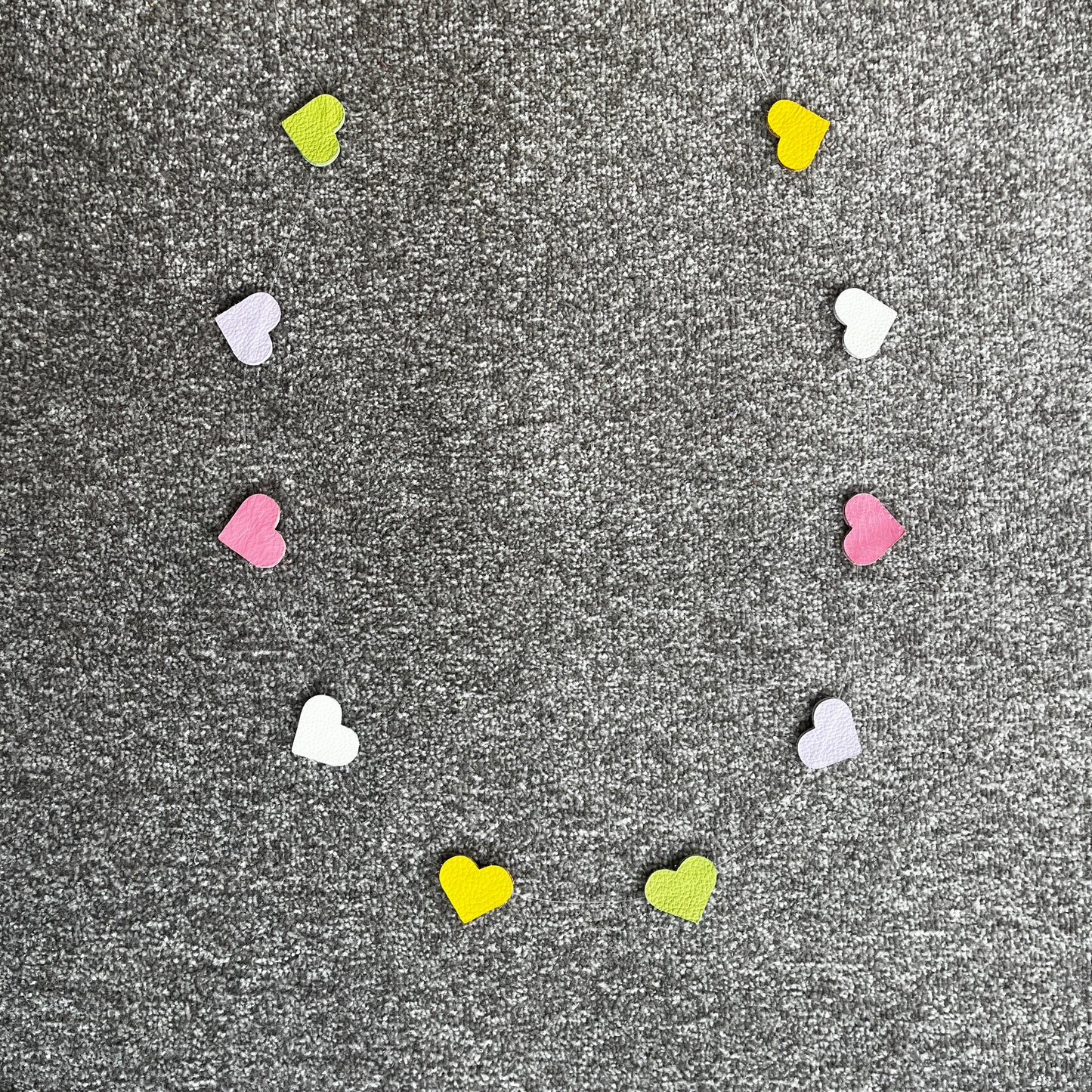 Spring Coloured Heart Bunting