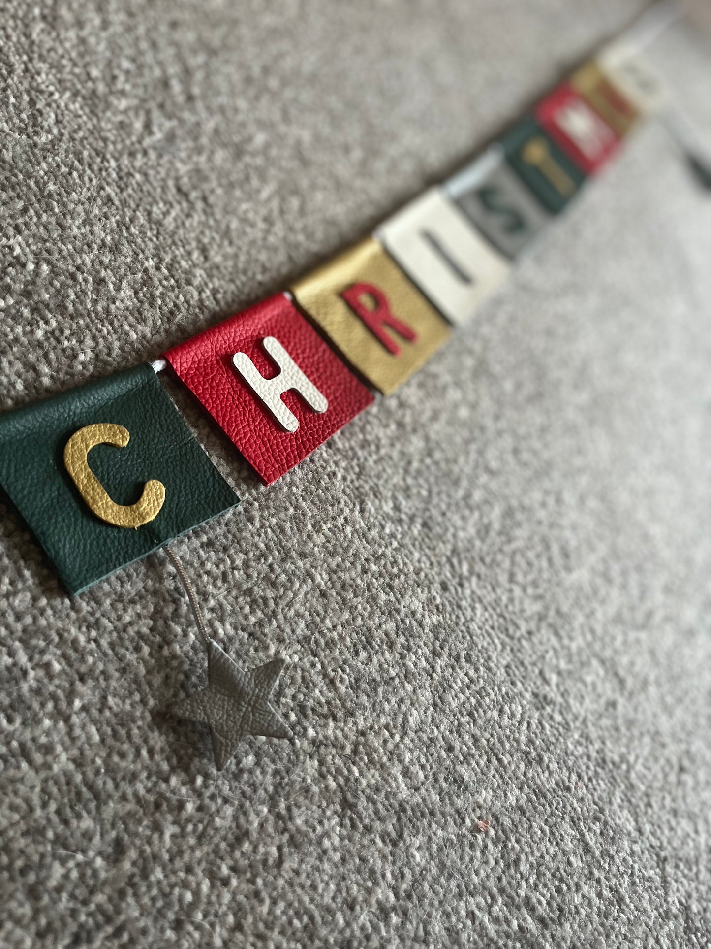 Have Yourself A Very Merry Christmas Bunting With Hanging Christmas Motifs.