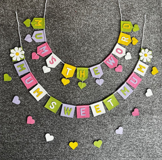 Spring Coloured Heart Bunting