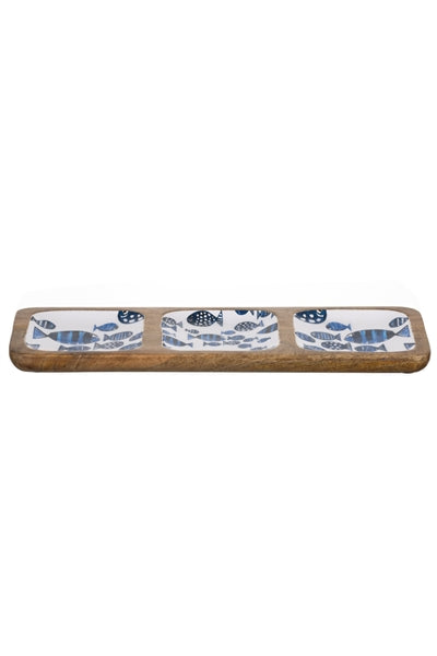 Barrier Reef Mango Wood Three Square Tray