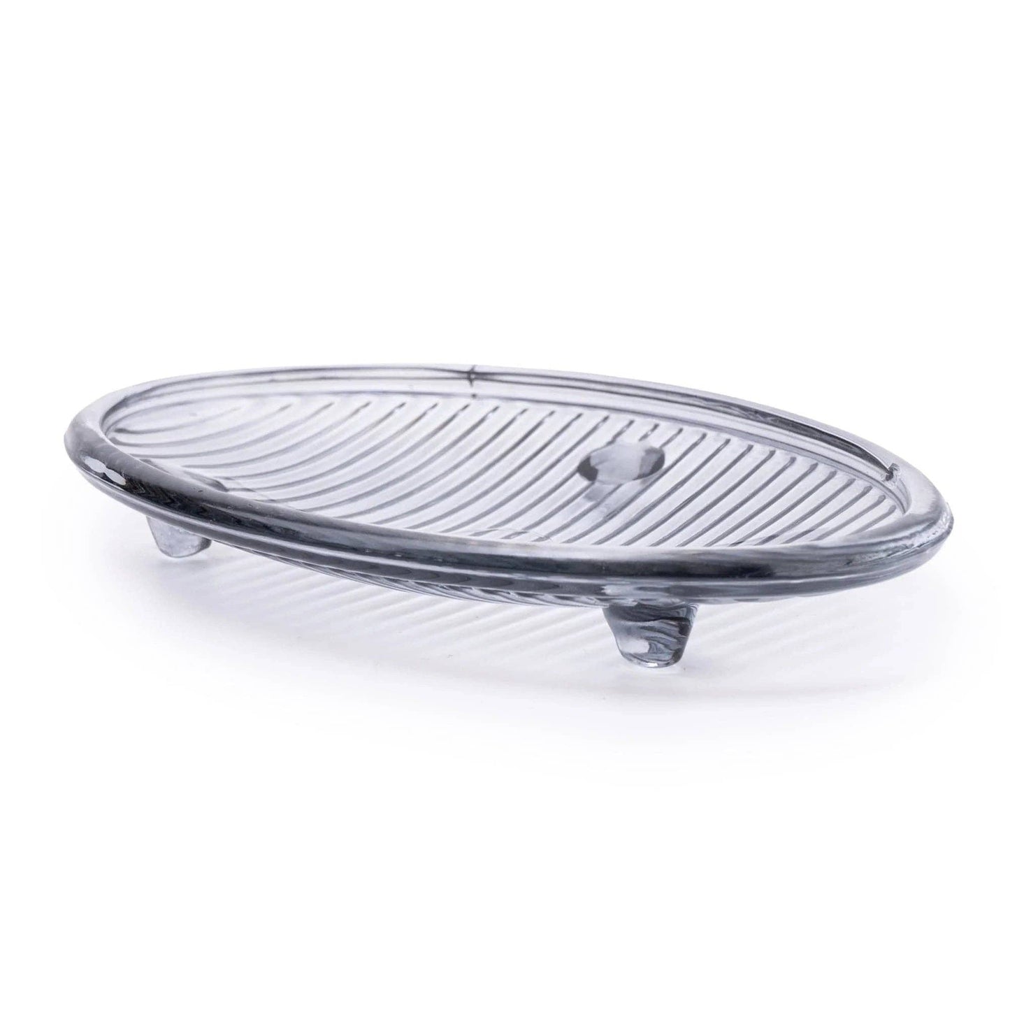 Glass Soap Dish in Smoked Clear