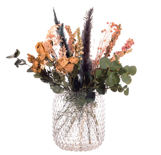 Clear Bobble Glass Vase