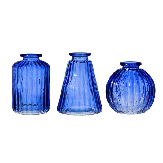 Cobalt Blue Glass Bud Vases
