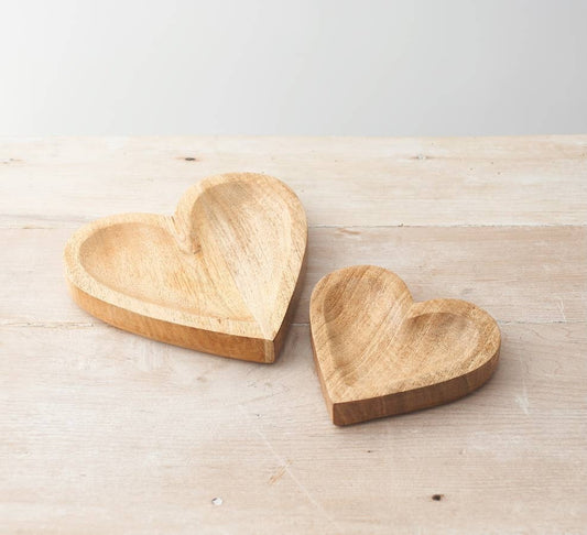 Natural Wooden Heart Dish
