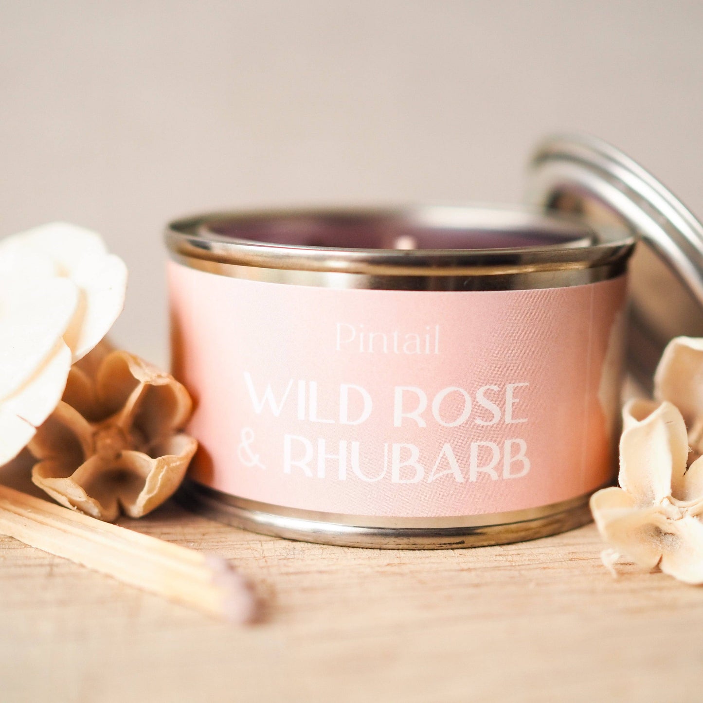 Wild Rose and Rhubarb Pintail Paint Pot Candle