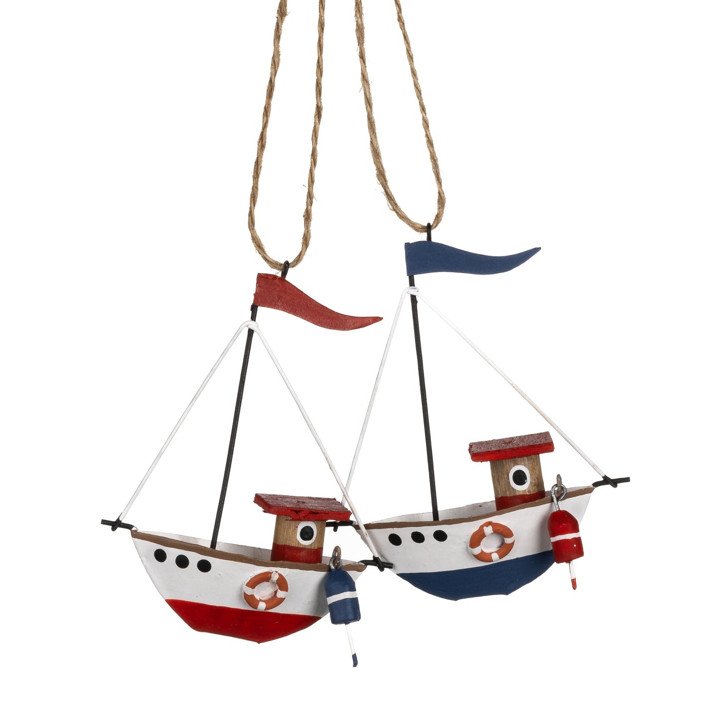 Hanging Boats With Movable Bouys