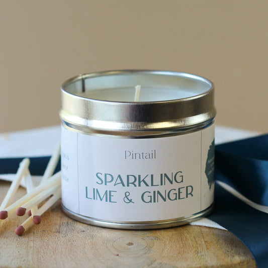 Sparkling Lime and Ginger Medium Tin Candle