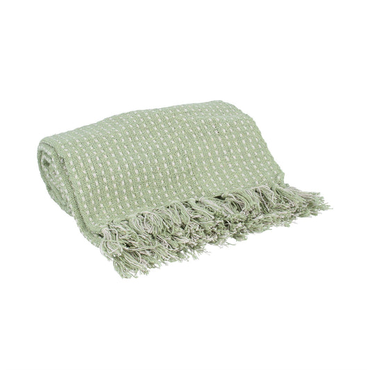 Light Green Stab Stitch Throw