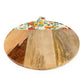 Handcrafted Tomato Round Pizza Board Mango Wood