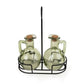 Set of 2 Oil Bottles on Stand