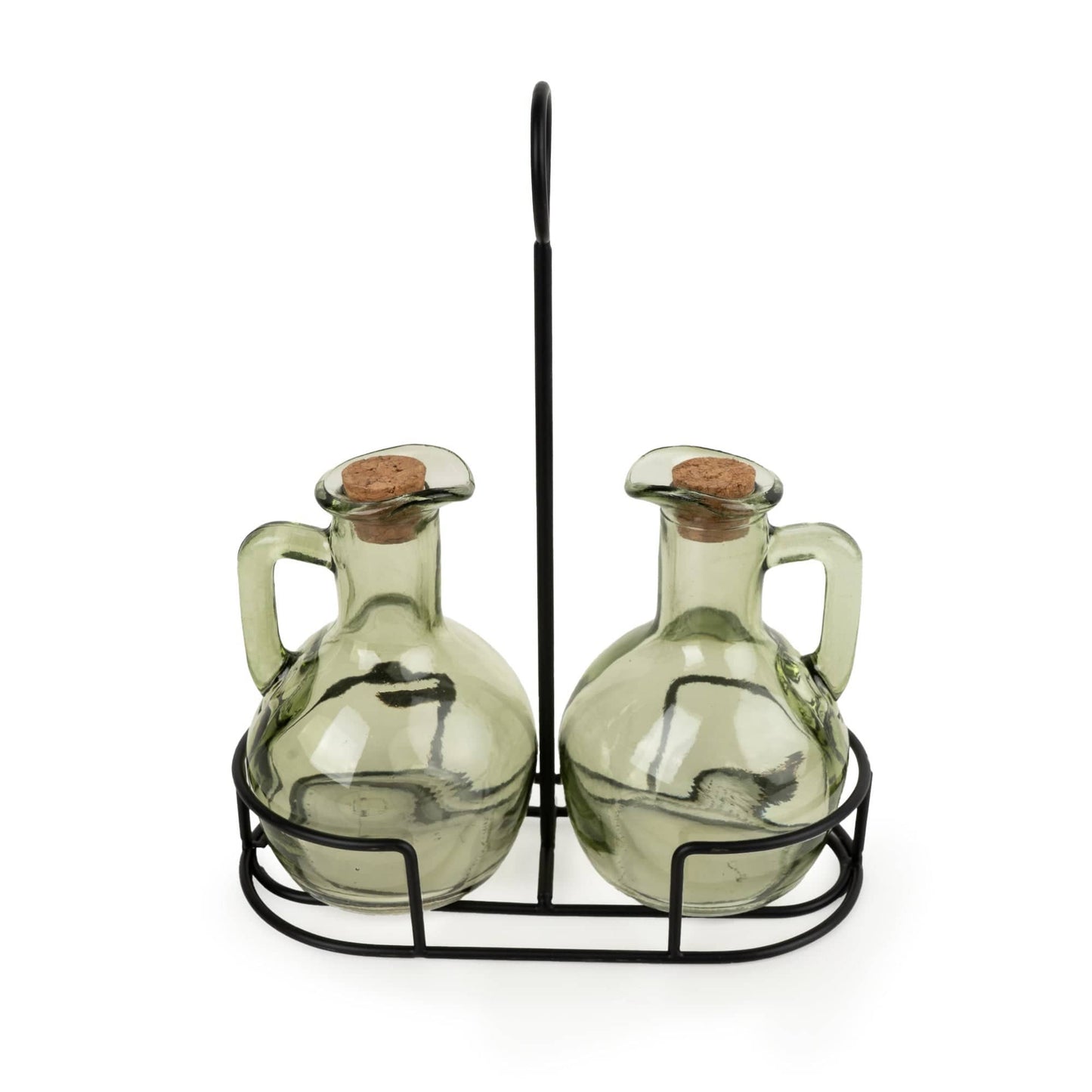 Set of 2 Oil Bottles on Stand