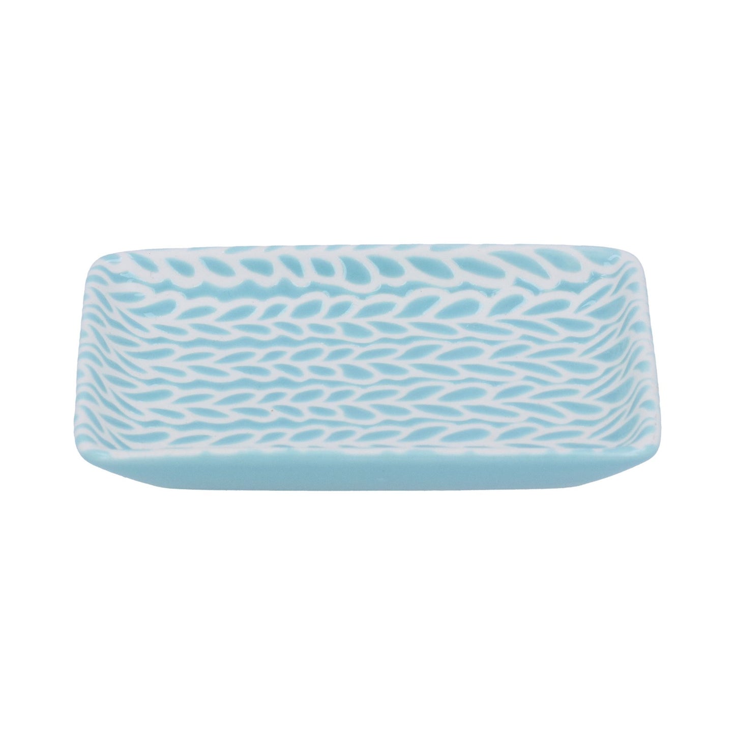 Blue And White Leaves Trinket Dish