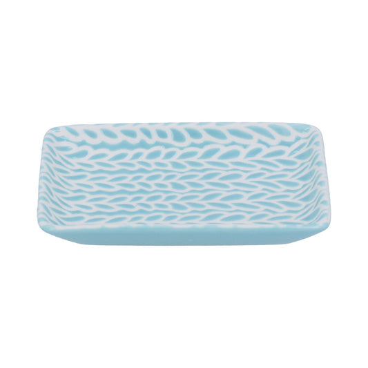 Blue And White Leaves Trinket Dish