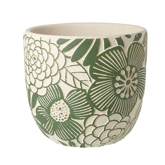 Large Flower Pattern Pot