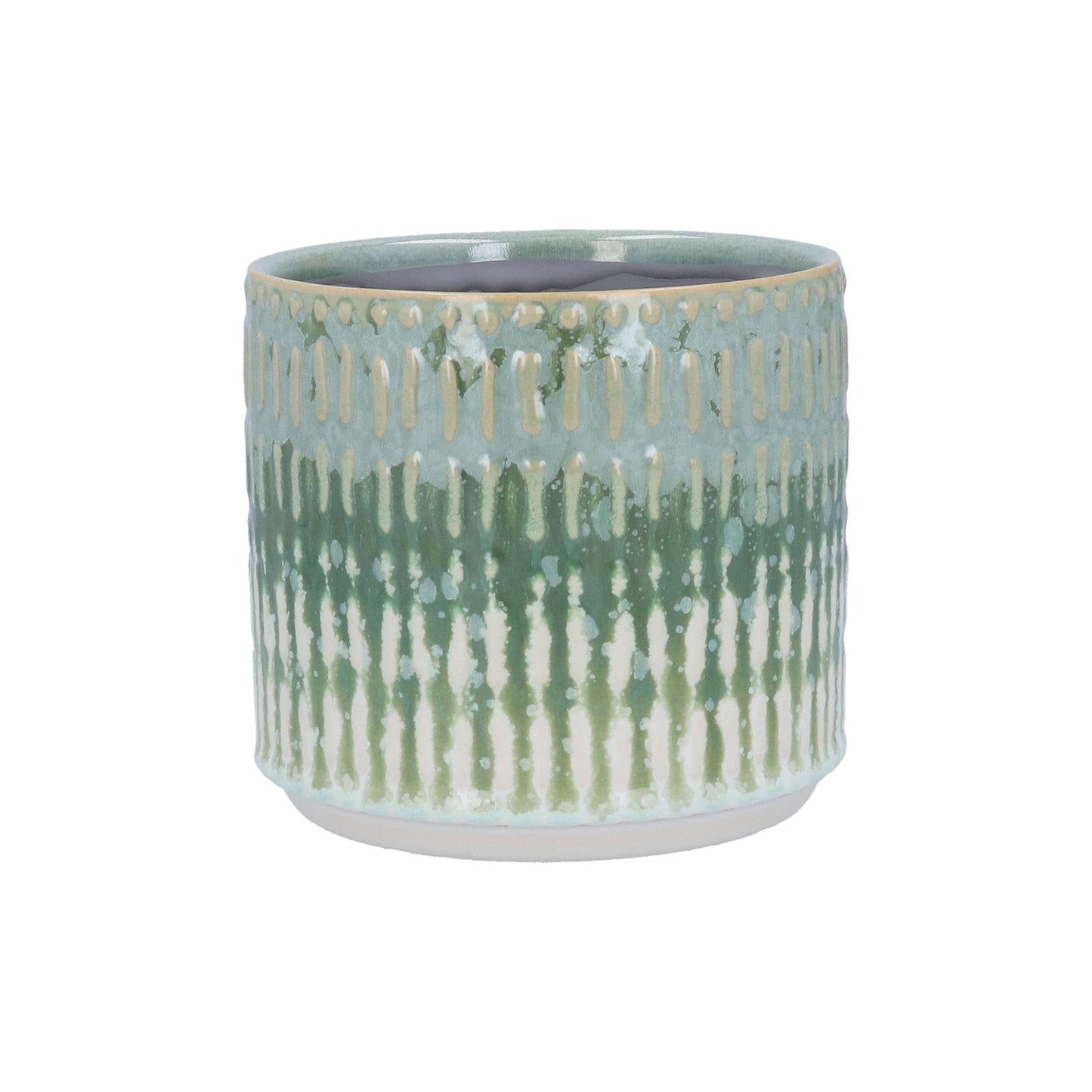 Green Reactive Glaze Stoneware Small Planter