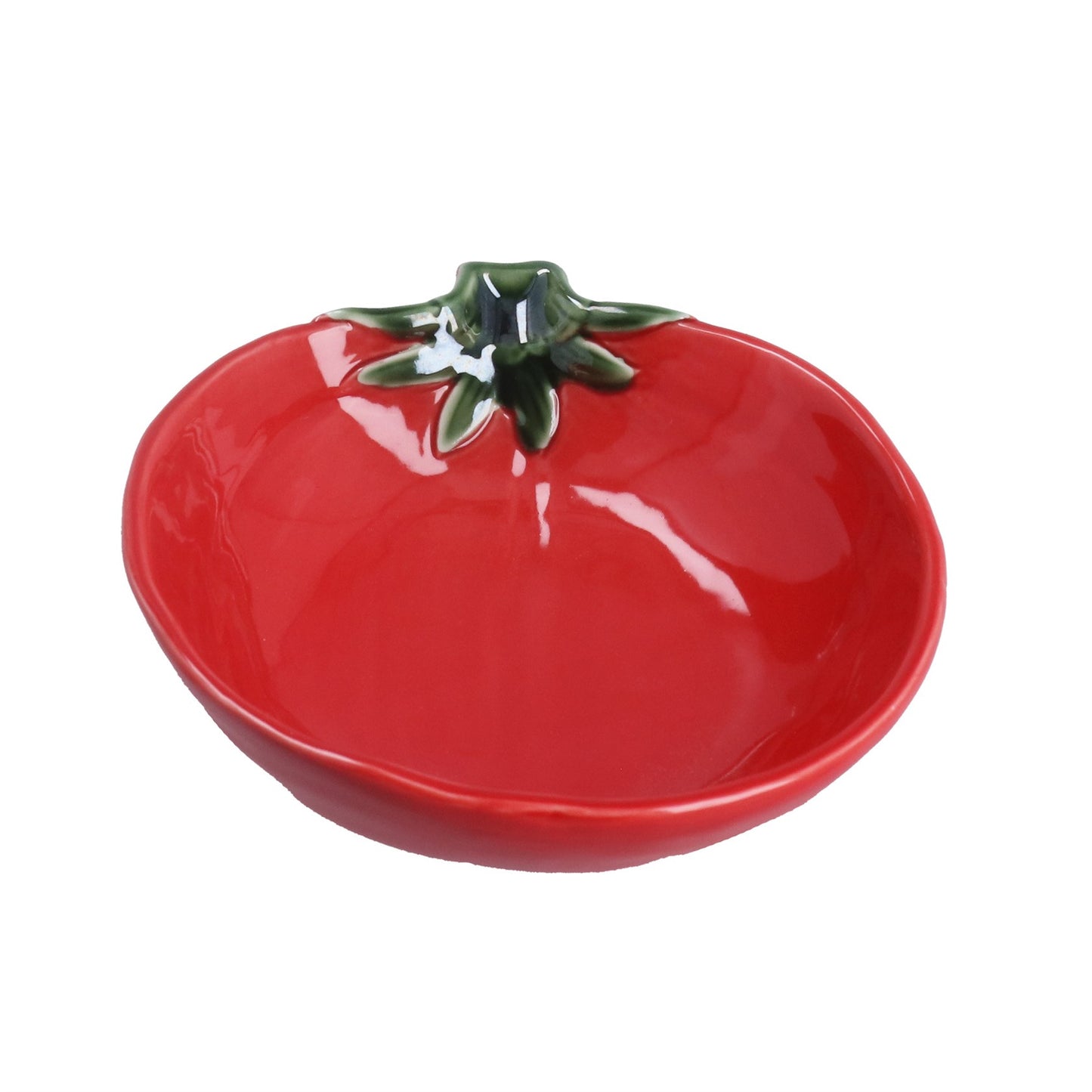 Tomato Shape Stoneware Dish