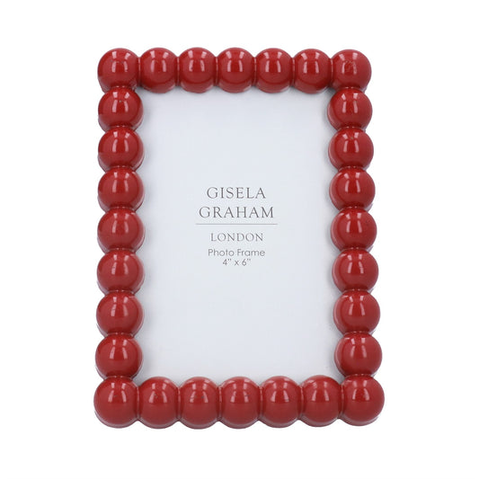 Burgundy Gloss Bobble Picture Frame