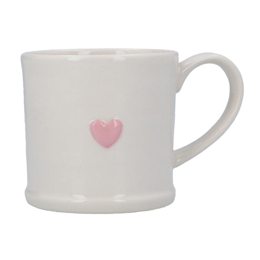 Pink Heart Stoneware Mug