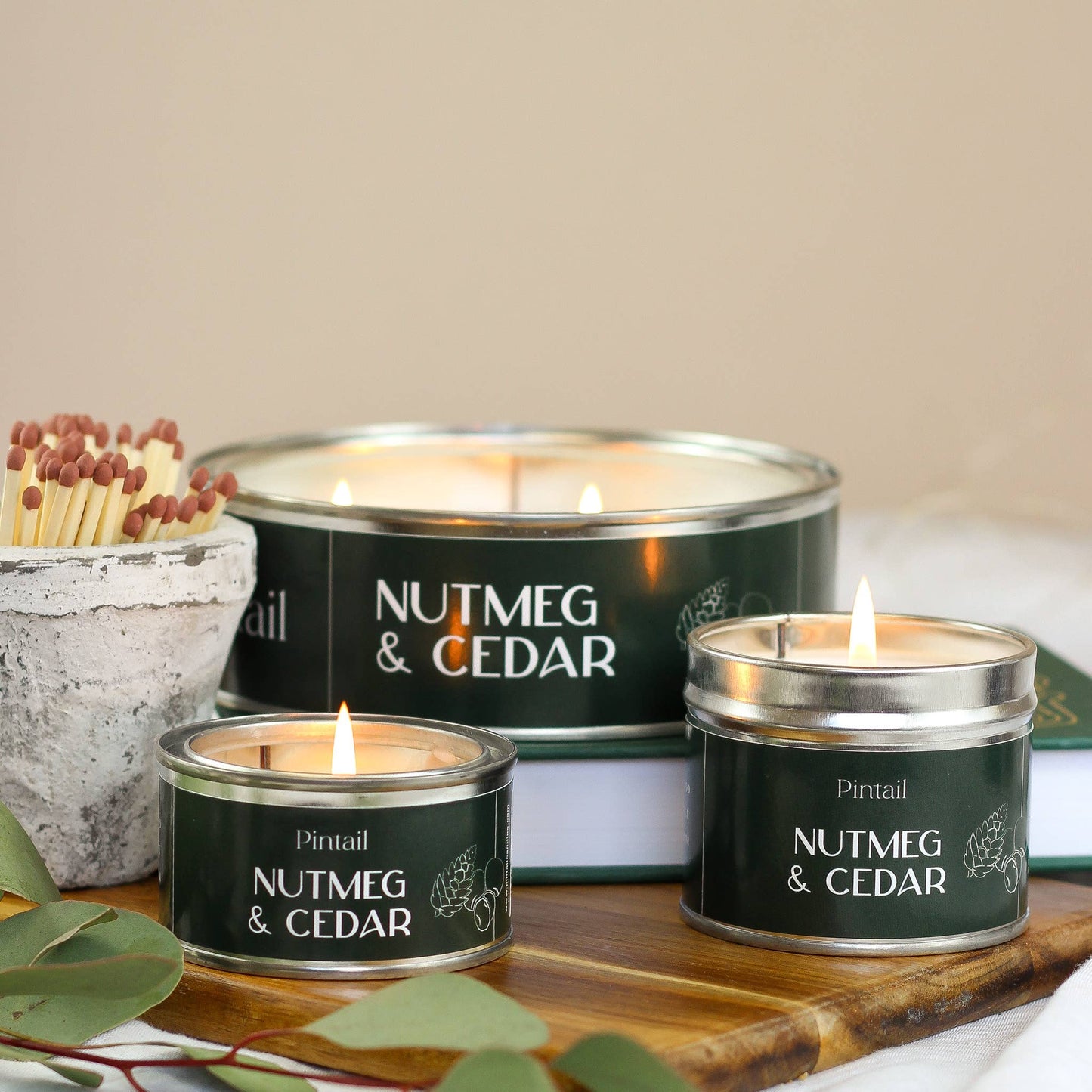 Nutmeg & Cedar Medium Tin Candle