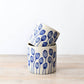 Stoneware Blue Leaf Medium Planter