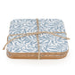 Jeff Banks Set of 4 Leafy Trellis Blue Coasters