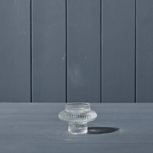 Clear Two-Way Candle Holder