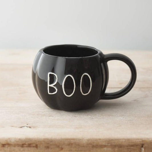 Black BOO Pumpkin Mug