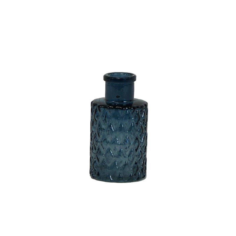 Blue Mini Geometric Glass Bottle