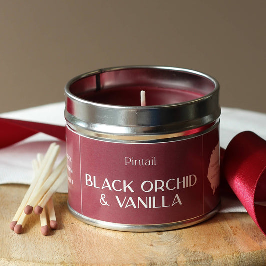 Black Orchid & Vanilla Medium Tin Candle