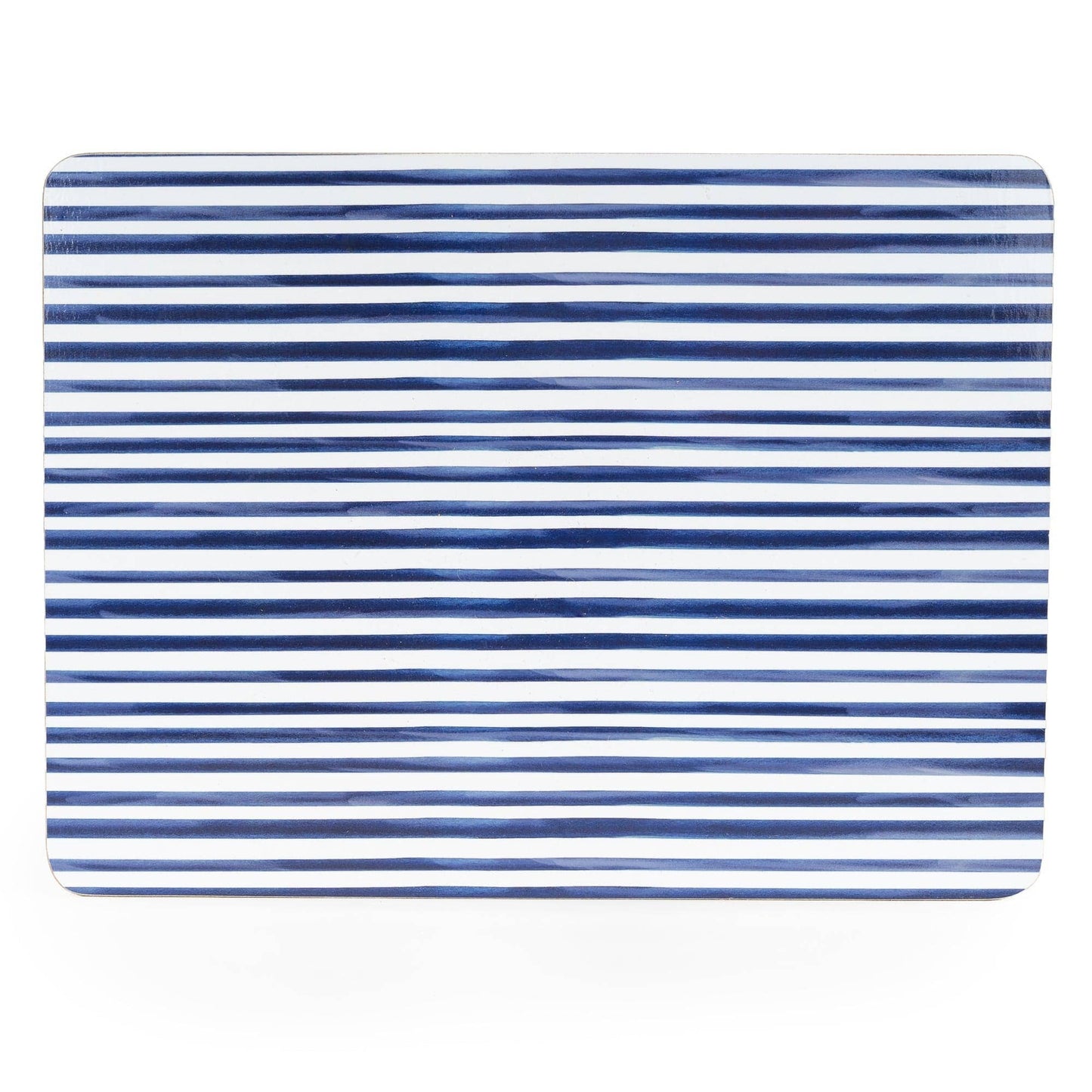 Jeff Banks Set of 4 Leafy Stripes Blue Placemats
