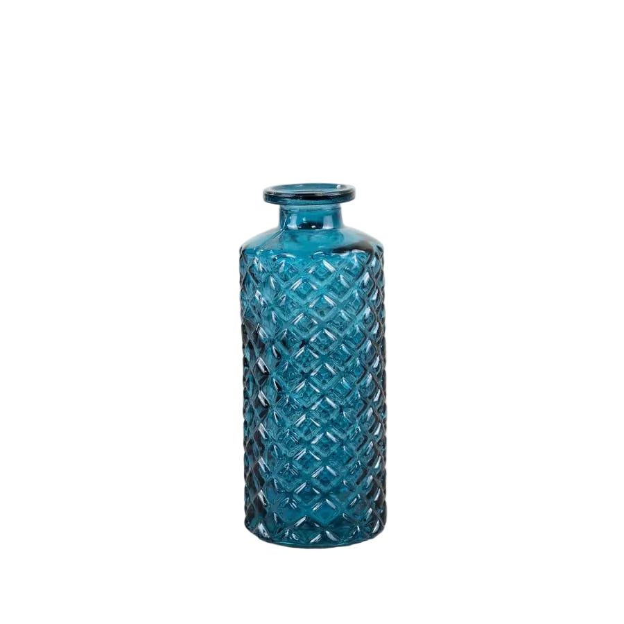 Blue Tall Geometric Vase