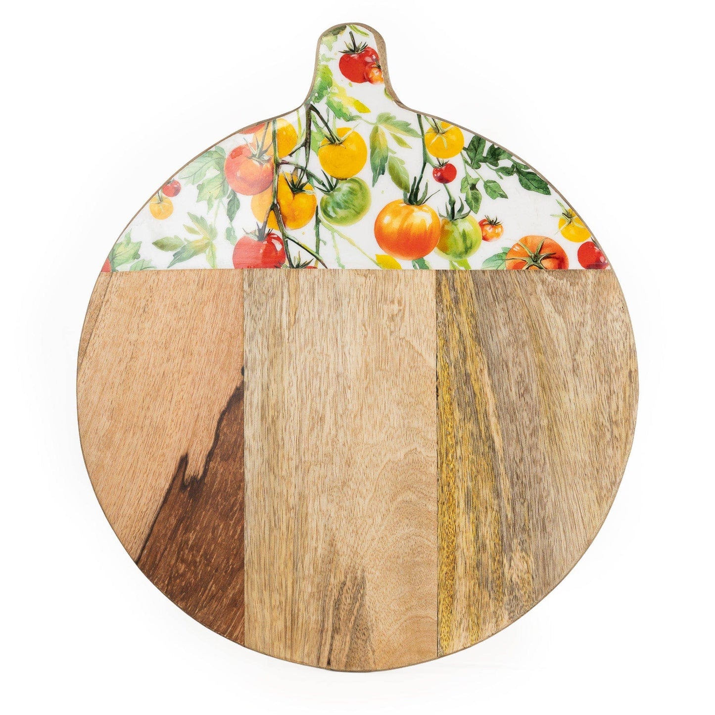 Handcrafted Tomato Round Pizza Board Mango Wood