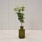Olive Green Mini Geometric Glass Bottle