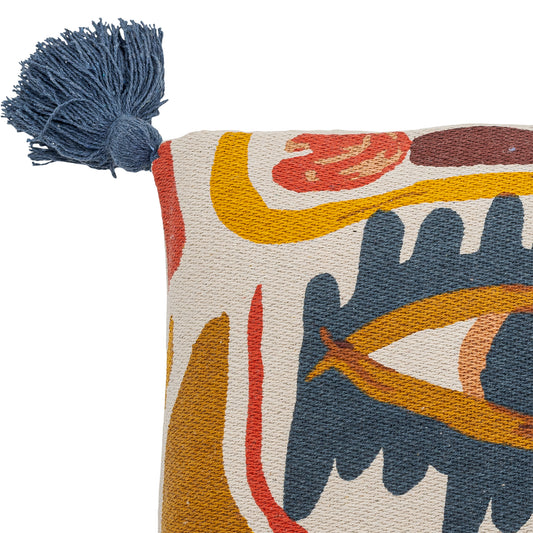 Orange And Blue Horus Cushion