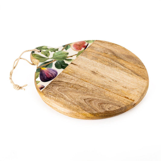 Handcrafted Fig Patterned  Mango Wood chopping Board