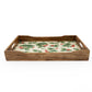 Handcrafted Strawberry Patterned Rectangular Tray Mango Wood