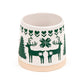 Green Reindeer Tapered Stoneware Mug