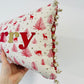 Red Leather Merry Christmas Cushion