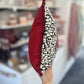 Ruby Red Leather XOXO Cushion.