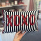 Ruby Red Leather XOXO Cushion.